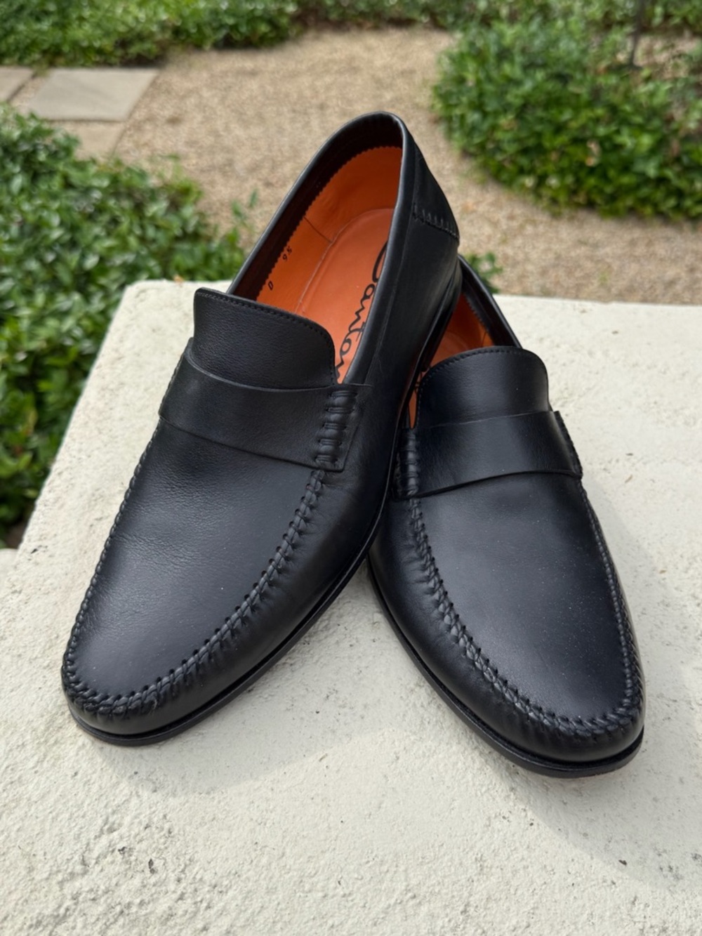 Santoni "Paine M1" leather loafers - size 9½ D